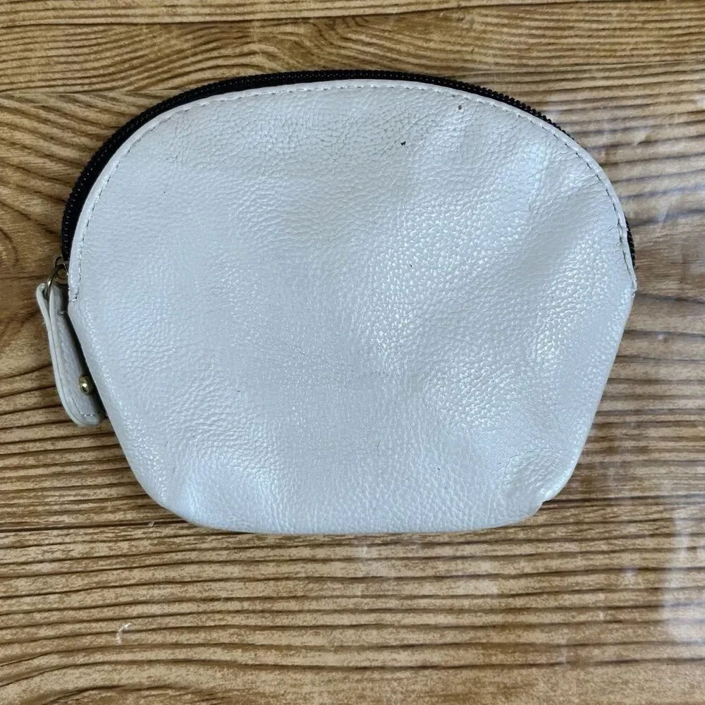 STEVE MADDEN Clutch Bag‎ Makeup pouch travel Small Organizer Purse White Zipper